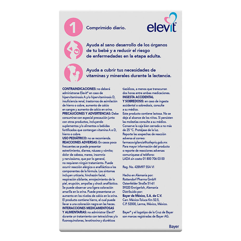 Elevit 30 Tabletas 2 pack image number 3