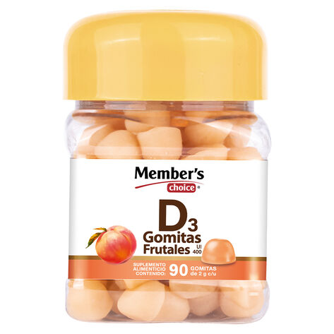 Vitamina D3 Member&acute;s Choice con 90 gomitas de 400 UI