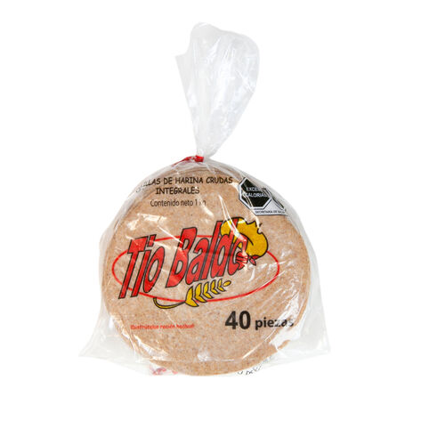 Tortilla De Harina Cruda Integral Tio Baldo 1kg