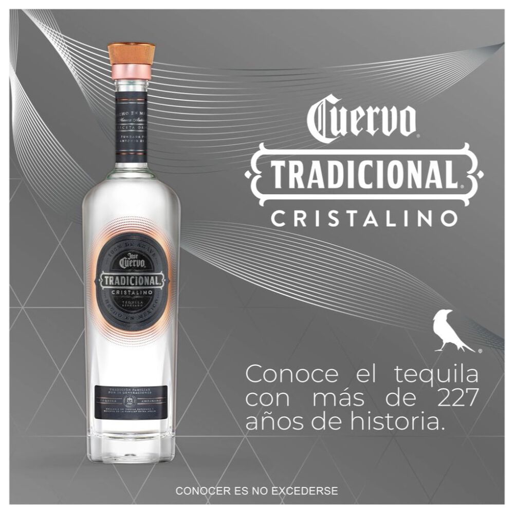 Tequila Cuervo Tradicional Cristalino Reposado 750 ml image number 3