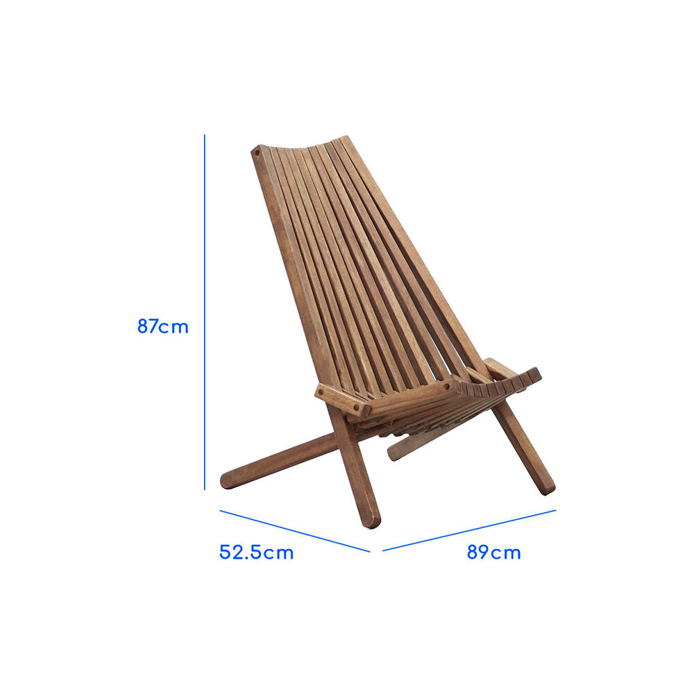 Silla plegable de acacia Tamarack !DEA GARDEN image number 3
