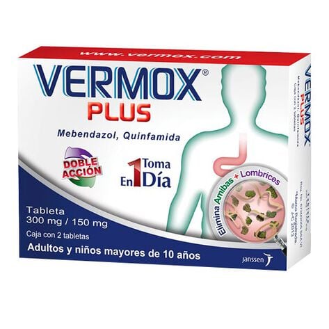 Vermox-Plus 300/150Mg, 2 Tab