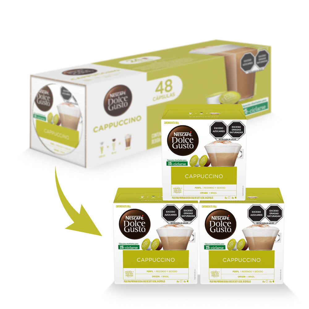 C&aacute;psulas para Caf&eacute; Cappuccino Nescaf&eacute; Dolce Gusto 48 pzas image number 4