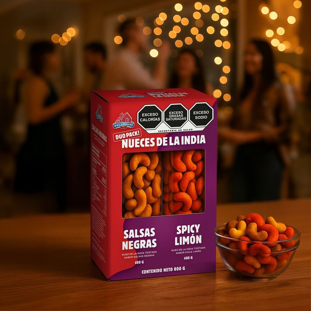 Pack Nueces de la India Salsa Negras y Spicy Limon 2/400 g image number 5