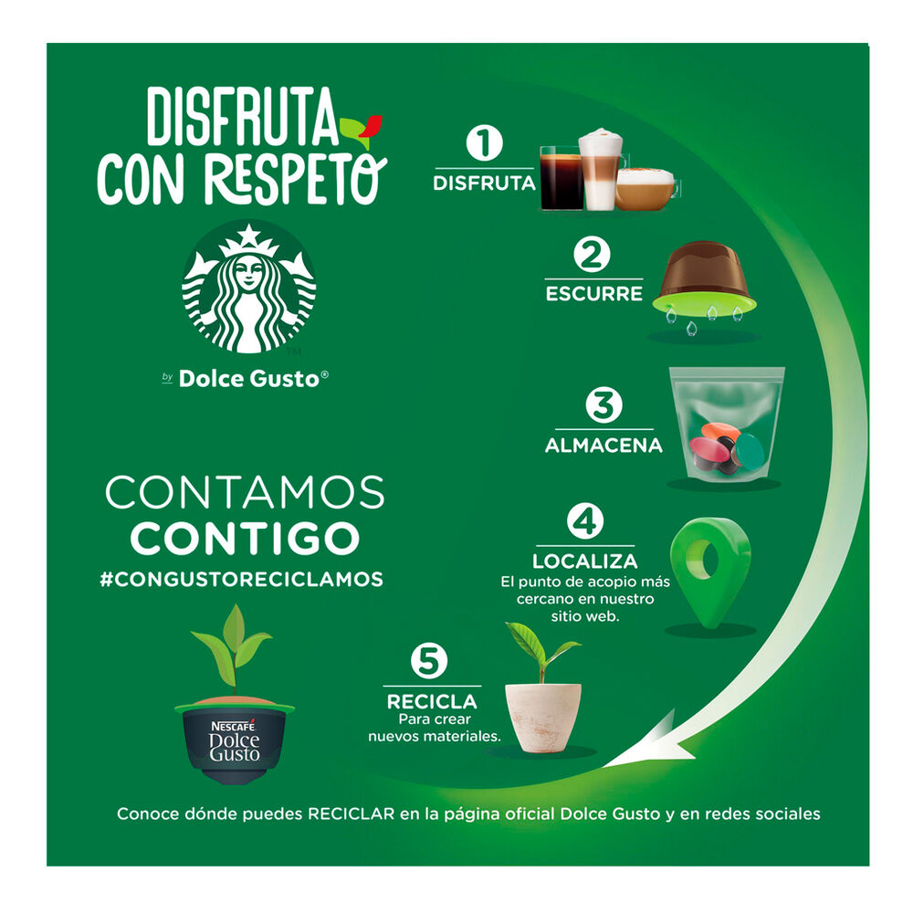 Caf&eacute; en c&aacute;psula Starbucks by Nescaf&eacute; Dolce Gusto Latte Macchiato 12 C&aacute;psulas image number 8