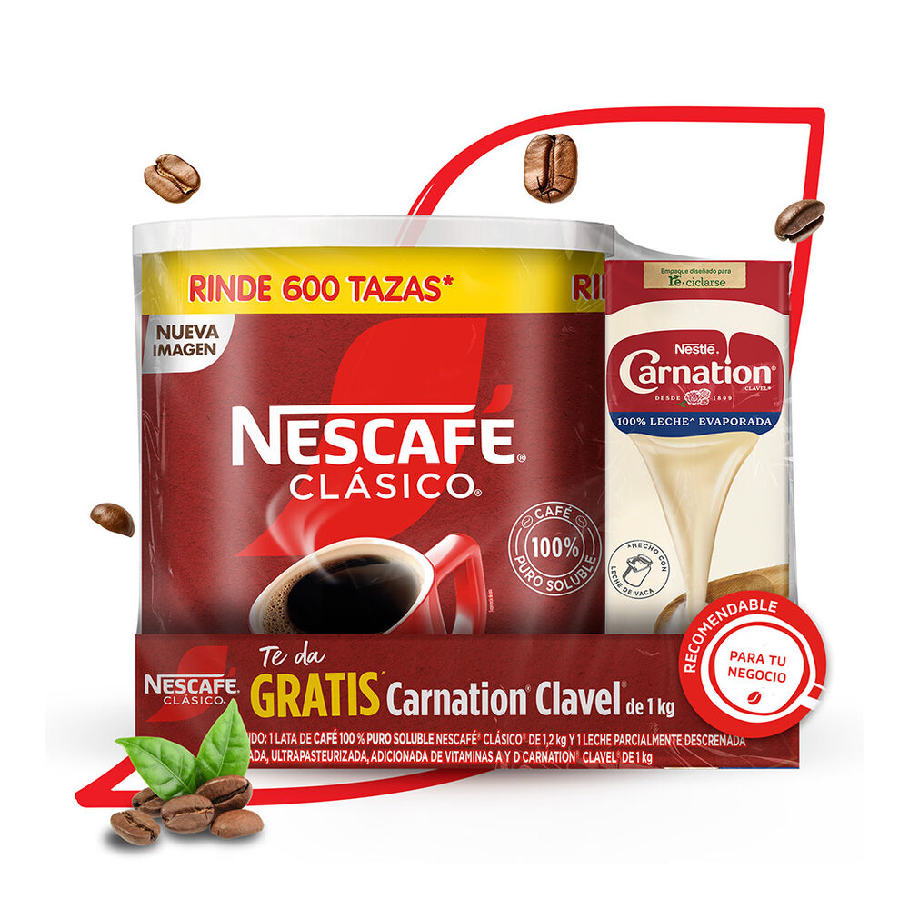 Nescafe Clasico 1.2kg + Carnation 1L image number 3