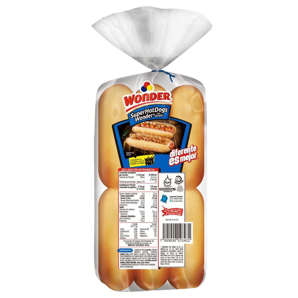 Pan Super Hot Dogs Wonder  12/65 g image number 1