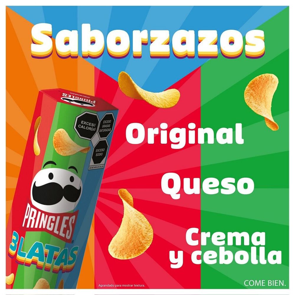 Botana Crujiente Bazooka Pringles 3/124 g image number 1