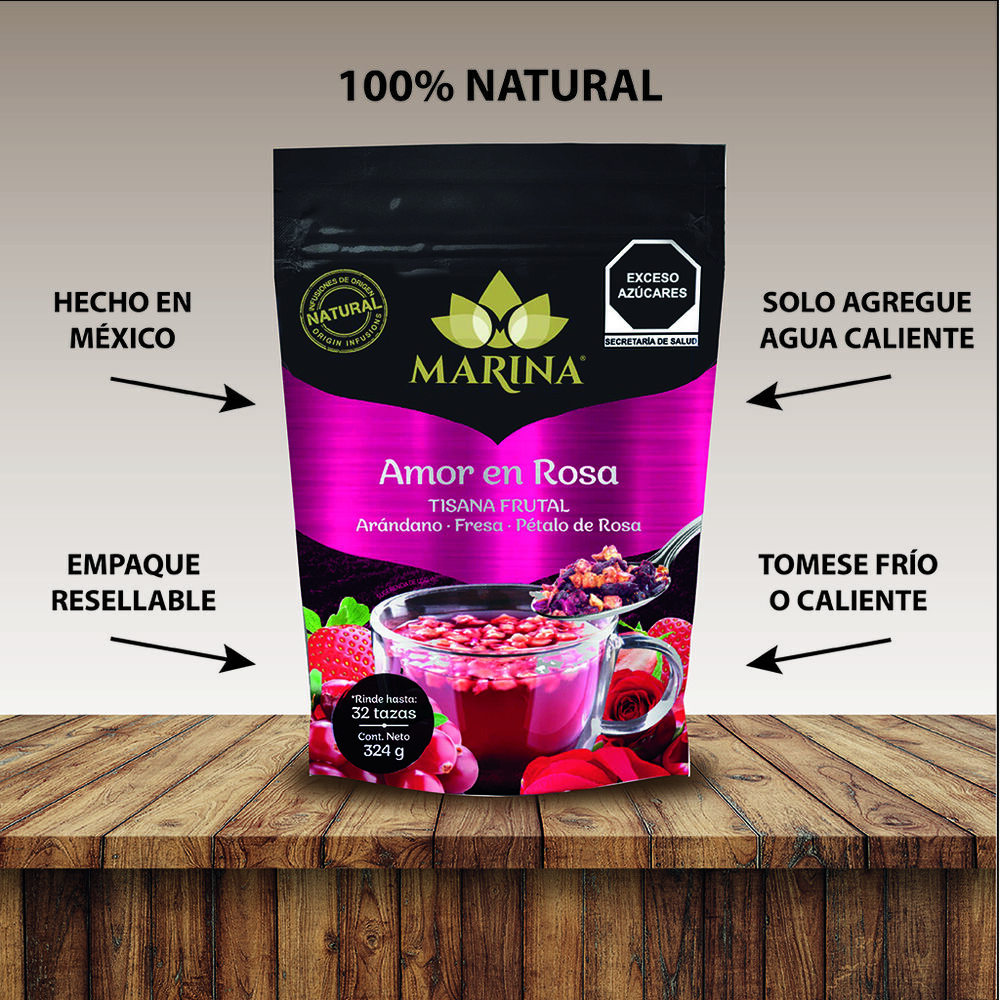 Tisana Frutal Amor en Rosa 324 gr image number 2