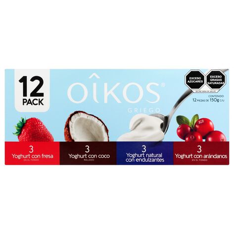 Yoghurt Estilo Griego Oikos 12/150 Gr