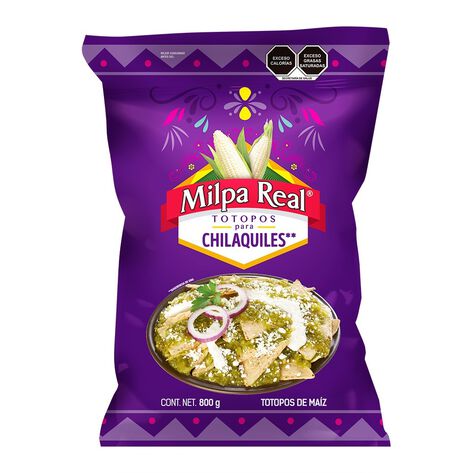 Totopos para Chilaquiles Milpa Real 800 g
