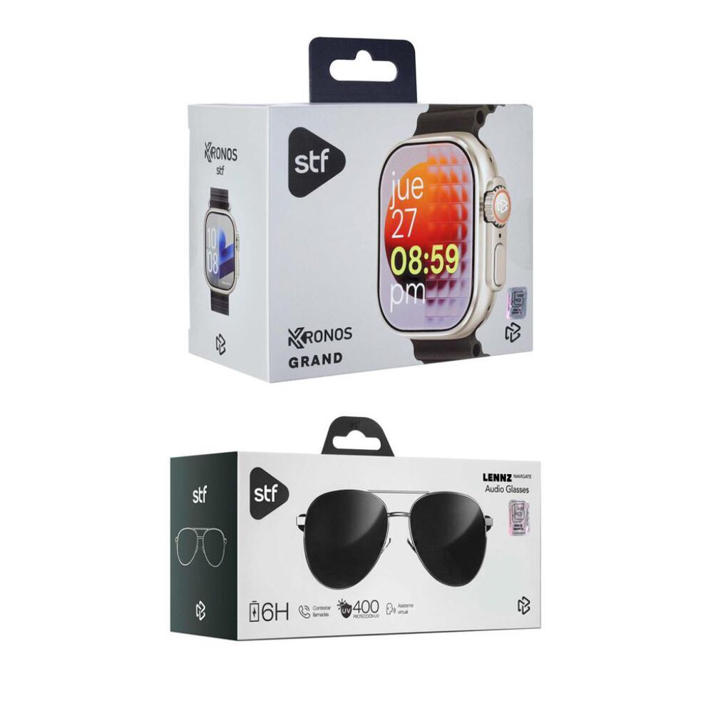 Combo Audio Glasess Lennz Navigate + Reloj Inteligente Kronos Ultra STF Negro image number 5