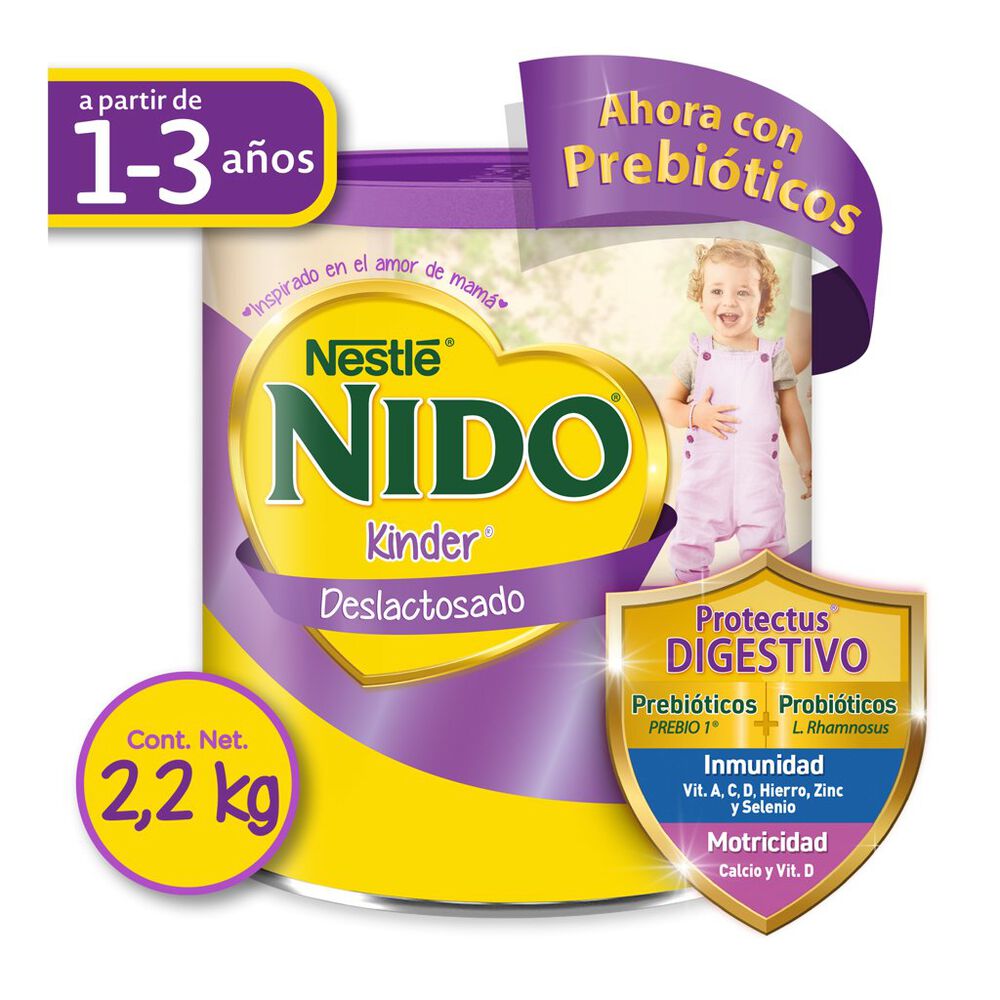 Leche en Polvo Deslactosada Nido K&iacute;nder 2.2 Kg image number 1