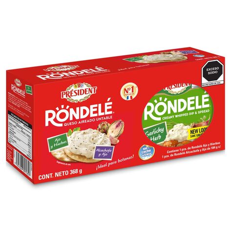 Crema de Queso Alcachofa Rondel&eacute; 2/184 gr