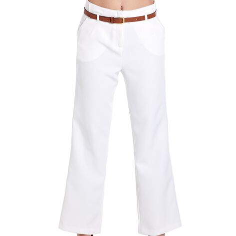 Pantal&oacute;n con Cinturon Blanco talla CH Ann Miller