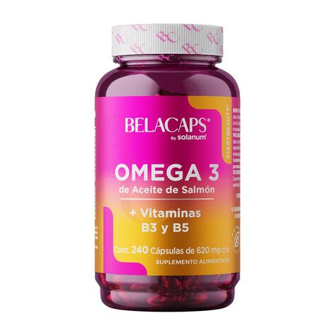 Omega 3 Salmon + B3 B5 Solanum 240 capsulas
