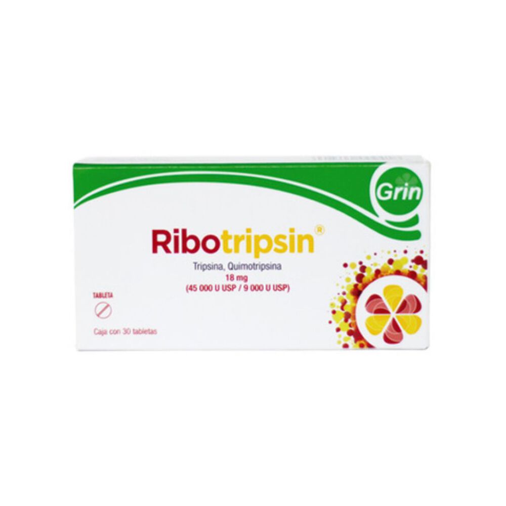 Ribotripsin 18mg Con 30 Tabletas image number 0