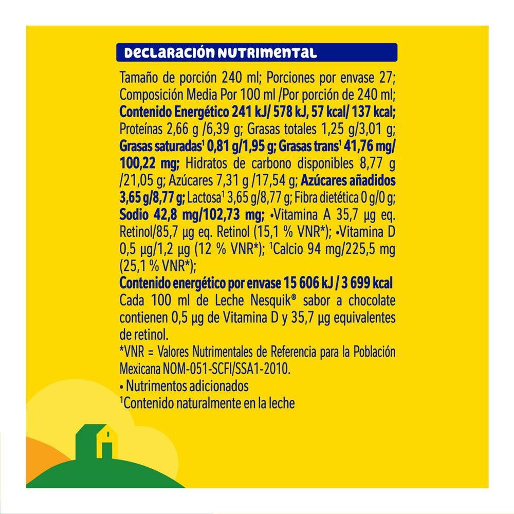 Bebida Sabor Chocolate Nesquik 27/240 ml image number 2