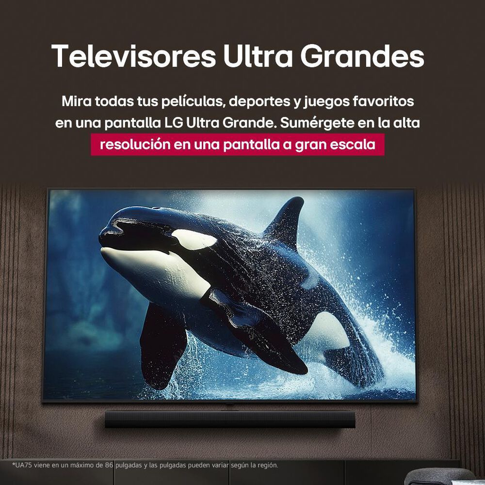 Pantalla 75" LG 4K UHD AI Smart TV 75UA8050PSA image number 9