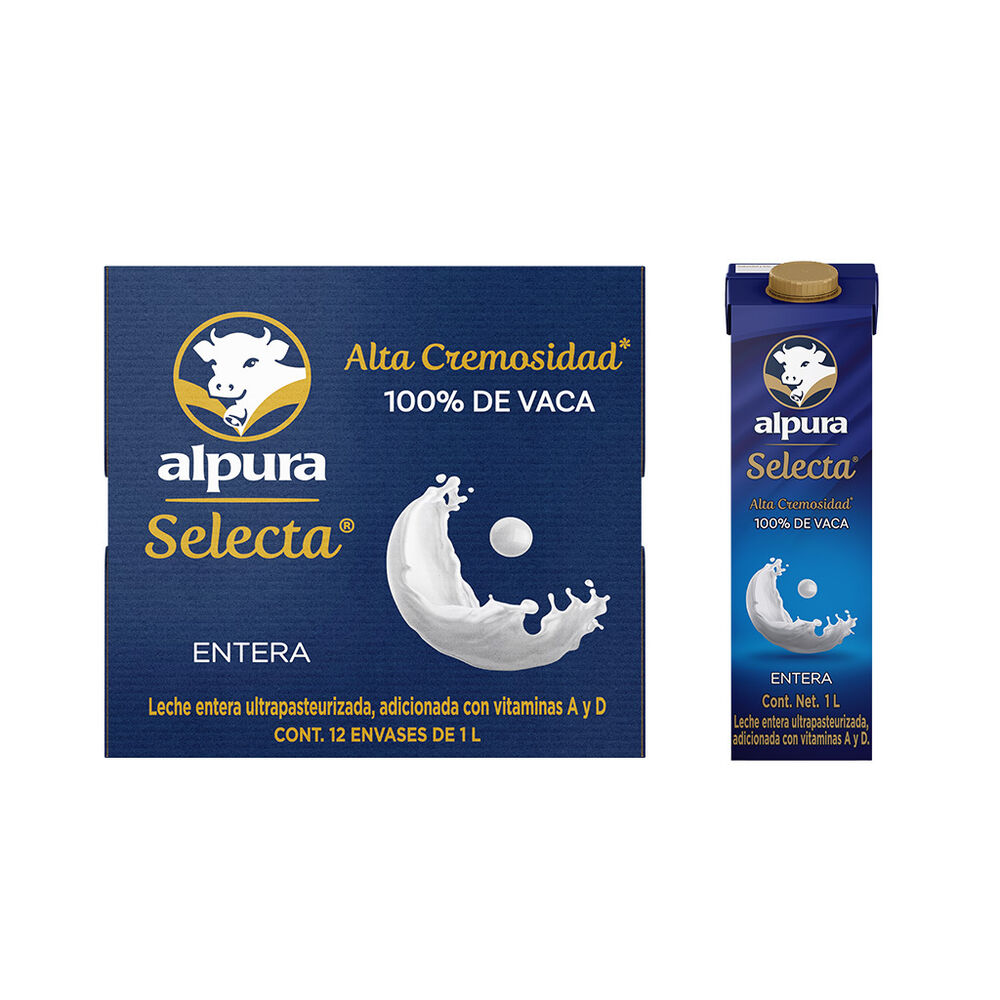 Leche Alpura Selecta Entera 1 L image number 1