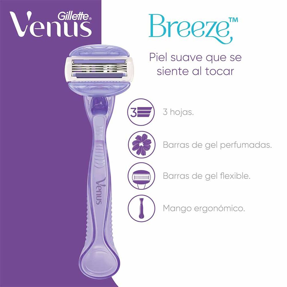 Rastrillo Breeze Mas 5 Cartuchos Venus 6 pza image number 1