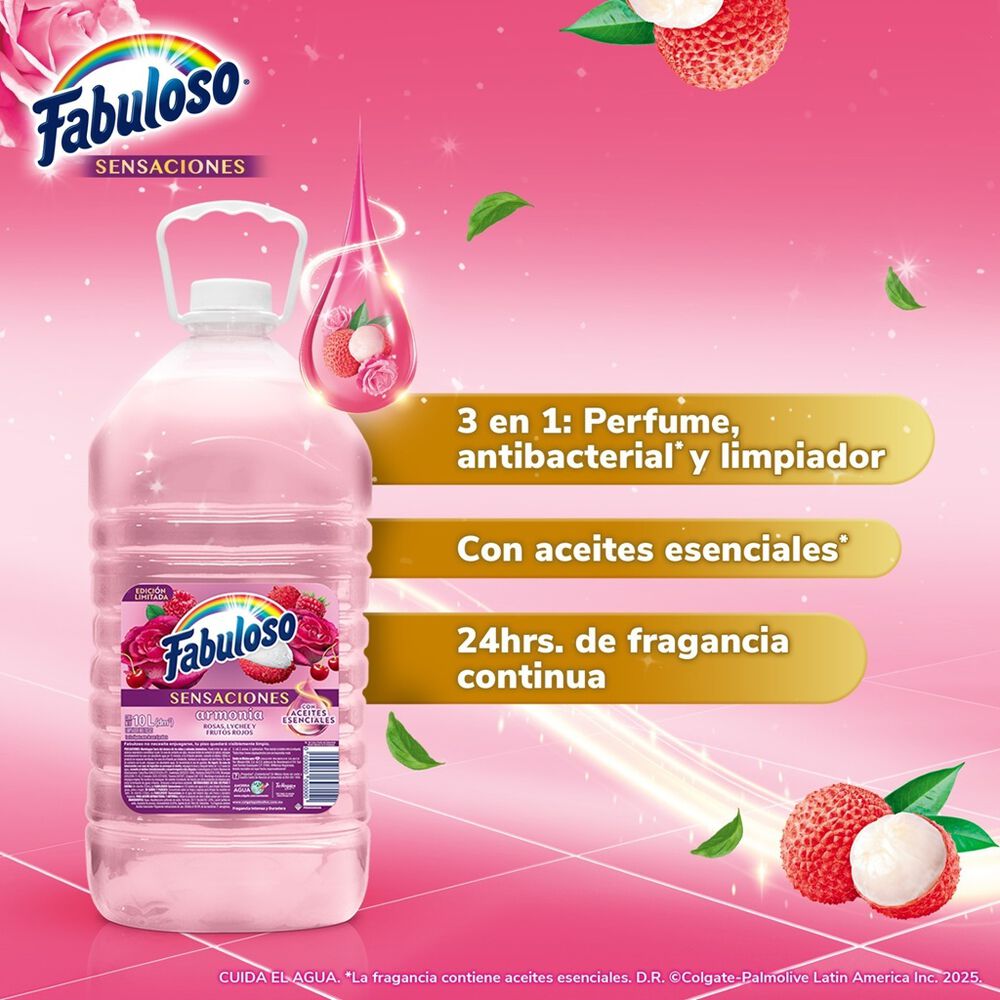 Limpiador Sensations Fabuloso 10 L image number 1
