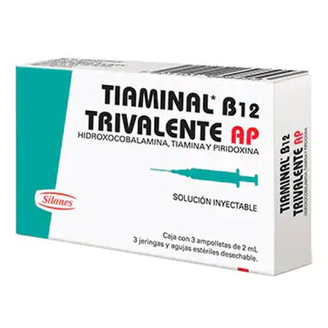 Tiaminal B-12 Trivalente Ap Inyectable 3 Ampolletas De 2 ml