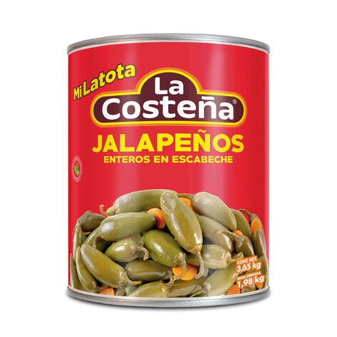 Chiles Jalape&ntilde;os Enteros La Coste&ntilde;a  3.6 Kg