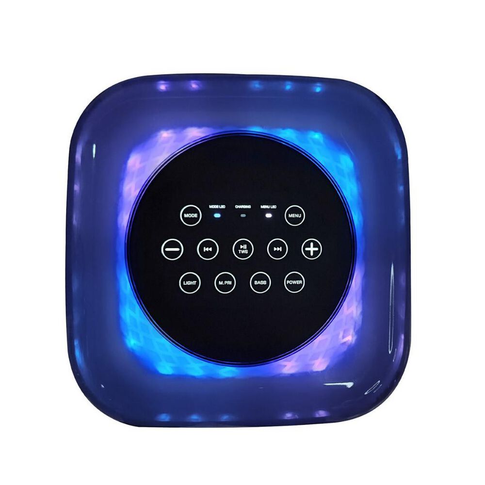 Bocina Inal&aacute;mbrica Port&aacute;til  STF Power Block Dome con Luz Led  RGB image number 3