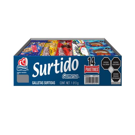 Galletas Paquetines Gamesa Surtido 14 Pz / 72 g