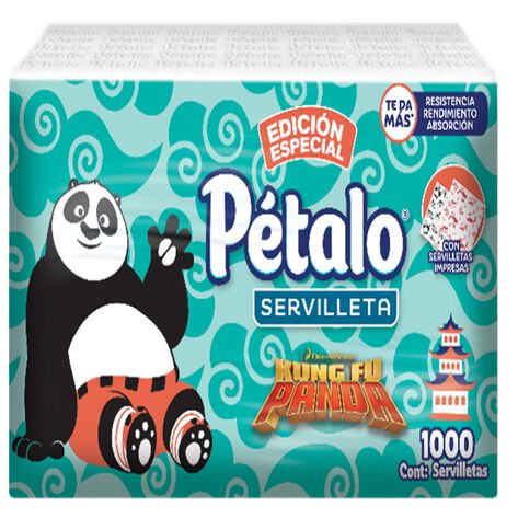 Servilleta Kung Fu Panda P&eacute;talo  4/250 Pzas