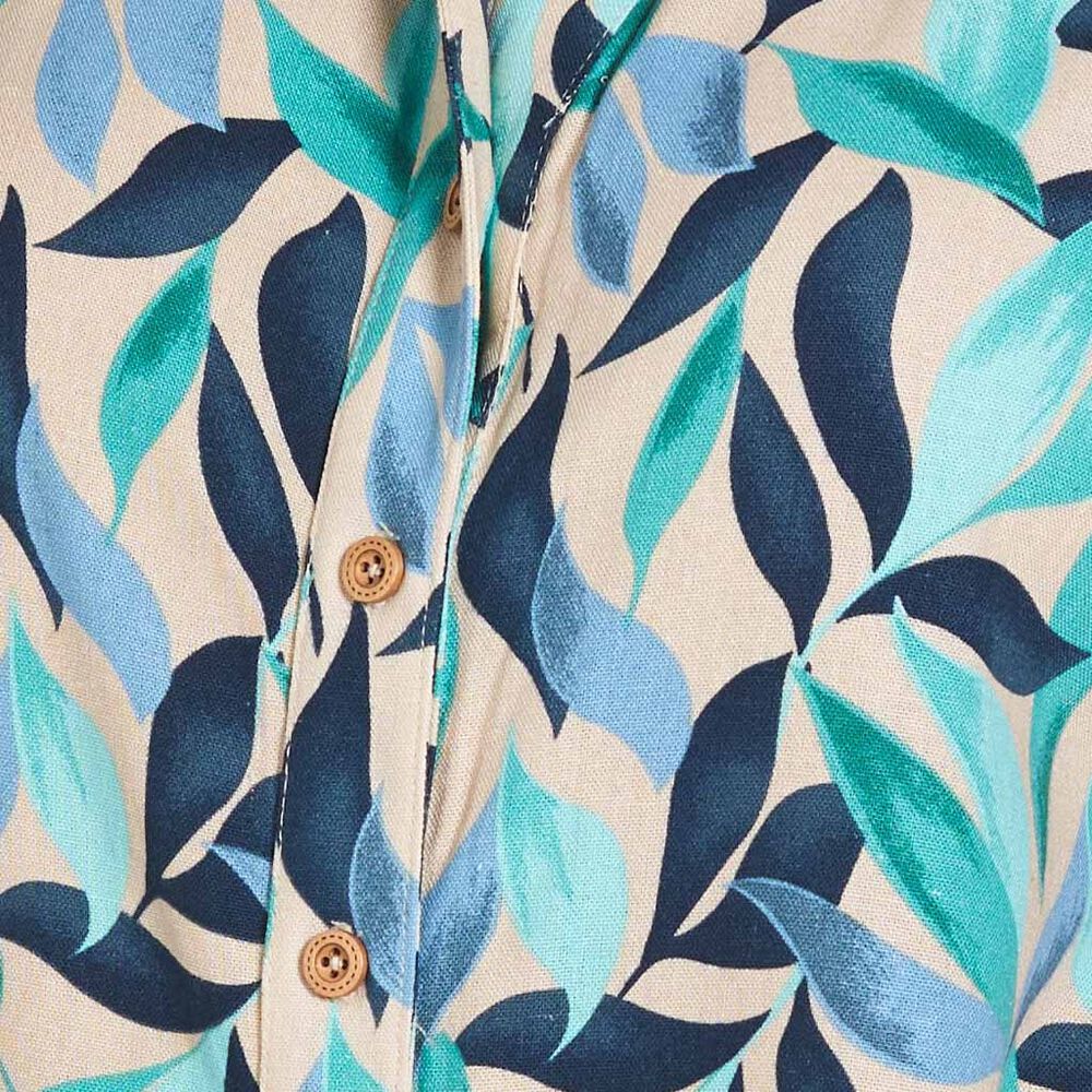 Blusa Estammpada Manga Corta Azul talla G Ann Miller image number 2