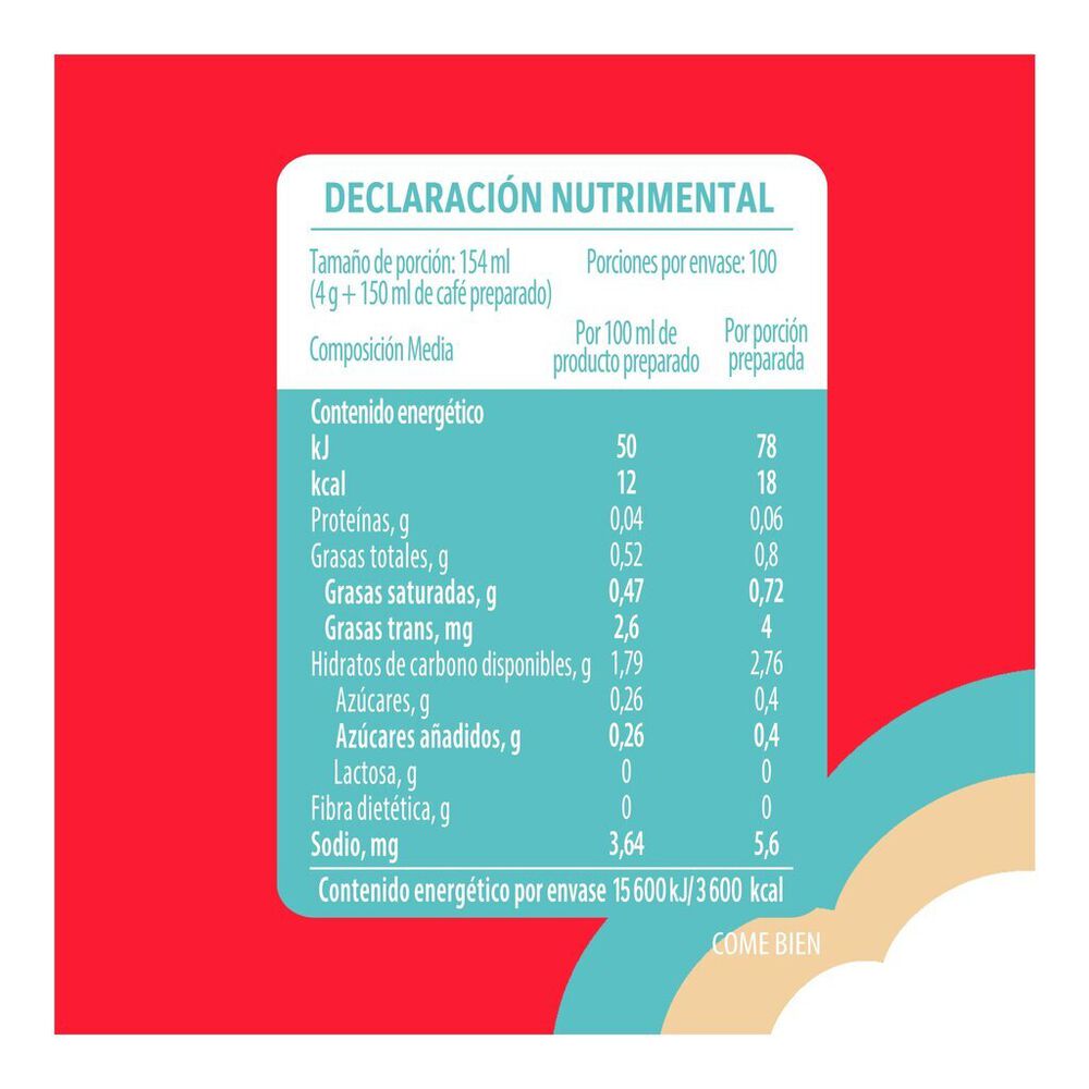 Sustituto de Crema Coffee Mate Balance 2/400 g image number 3