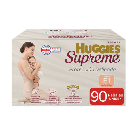 Pa&ntilde;al Etapa 1 Huggies Supreme 90 Pzas