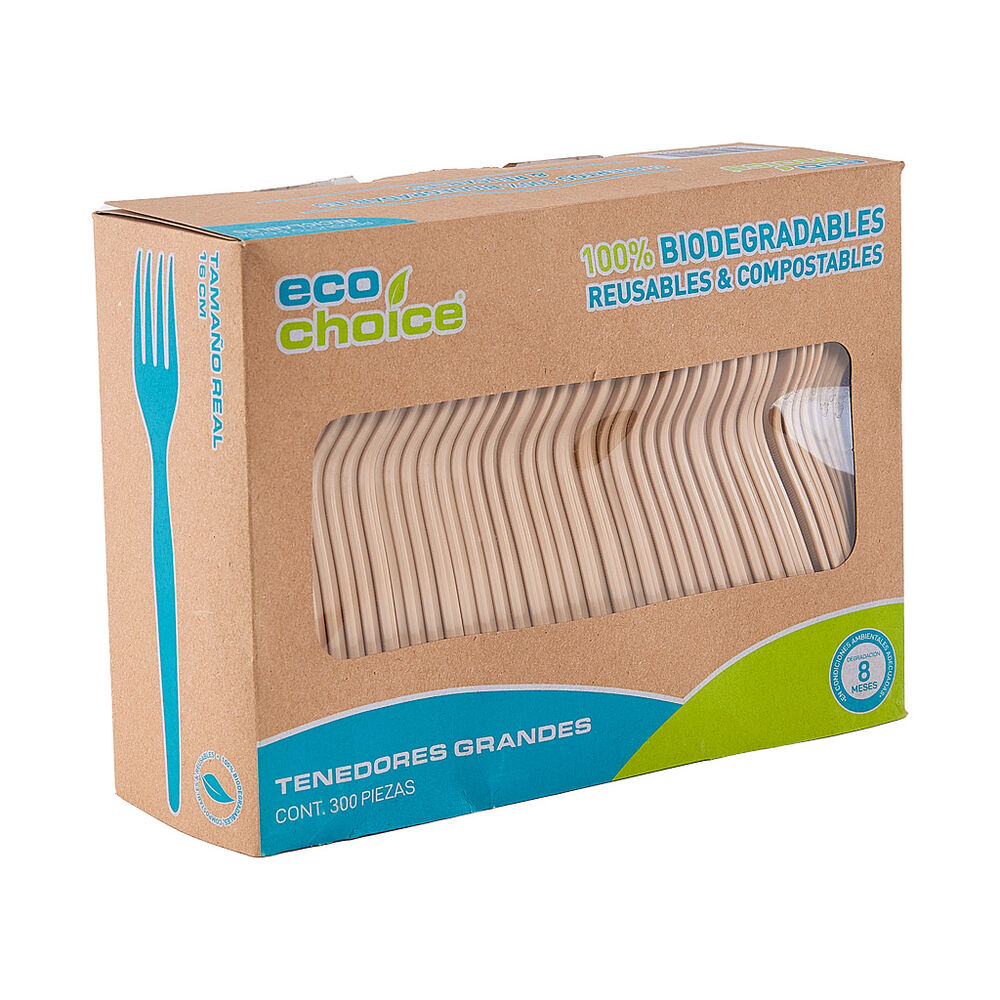 Tenedor Biodegradable Gde Carcal 300 pzas image number 3