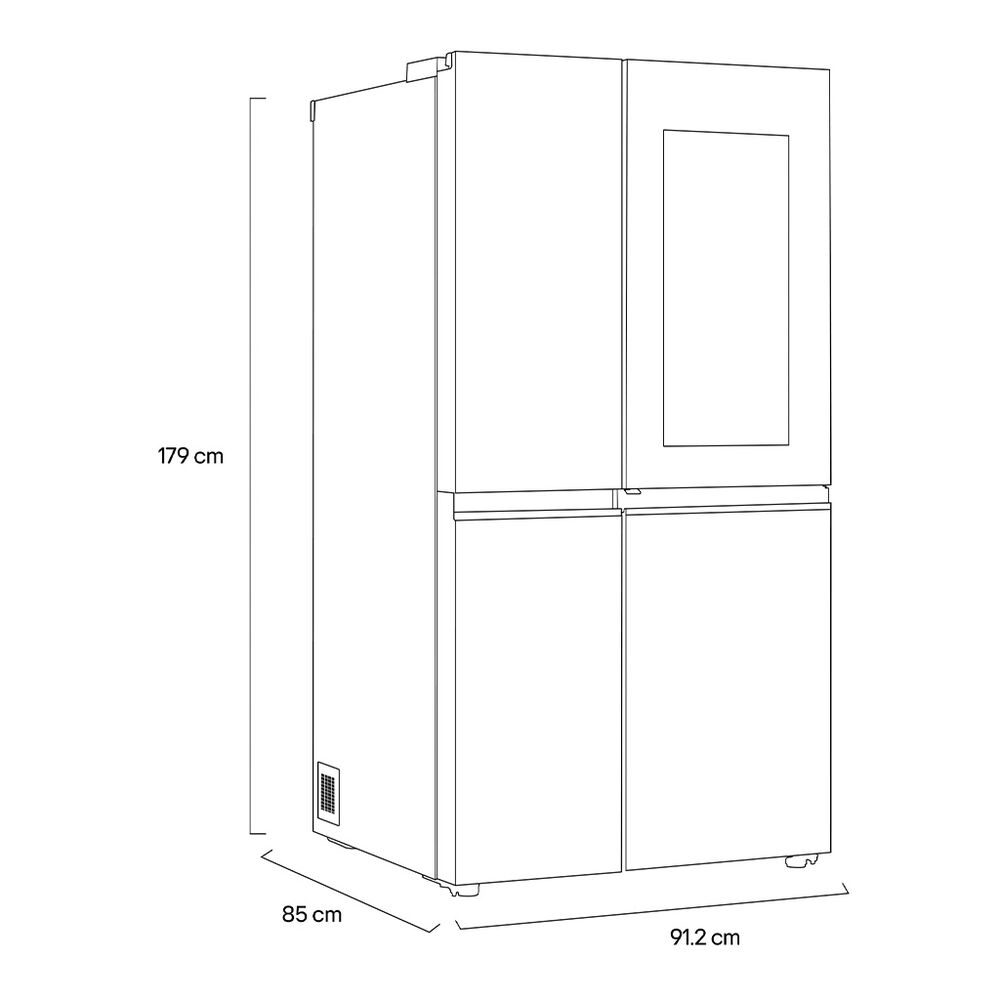 Refrigerador Side By Side LG Instaview de 28 pies Silver image number 3