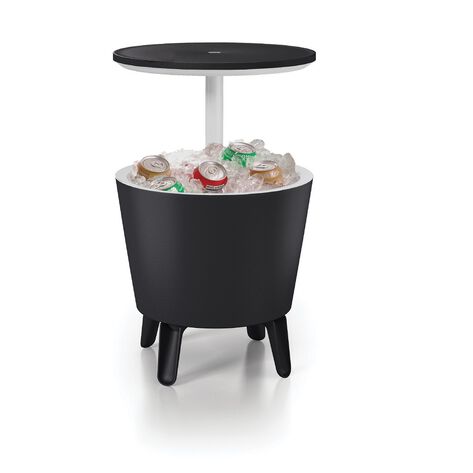Mesa Cocktail Gris con Hielera KETER