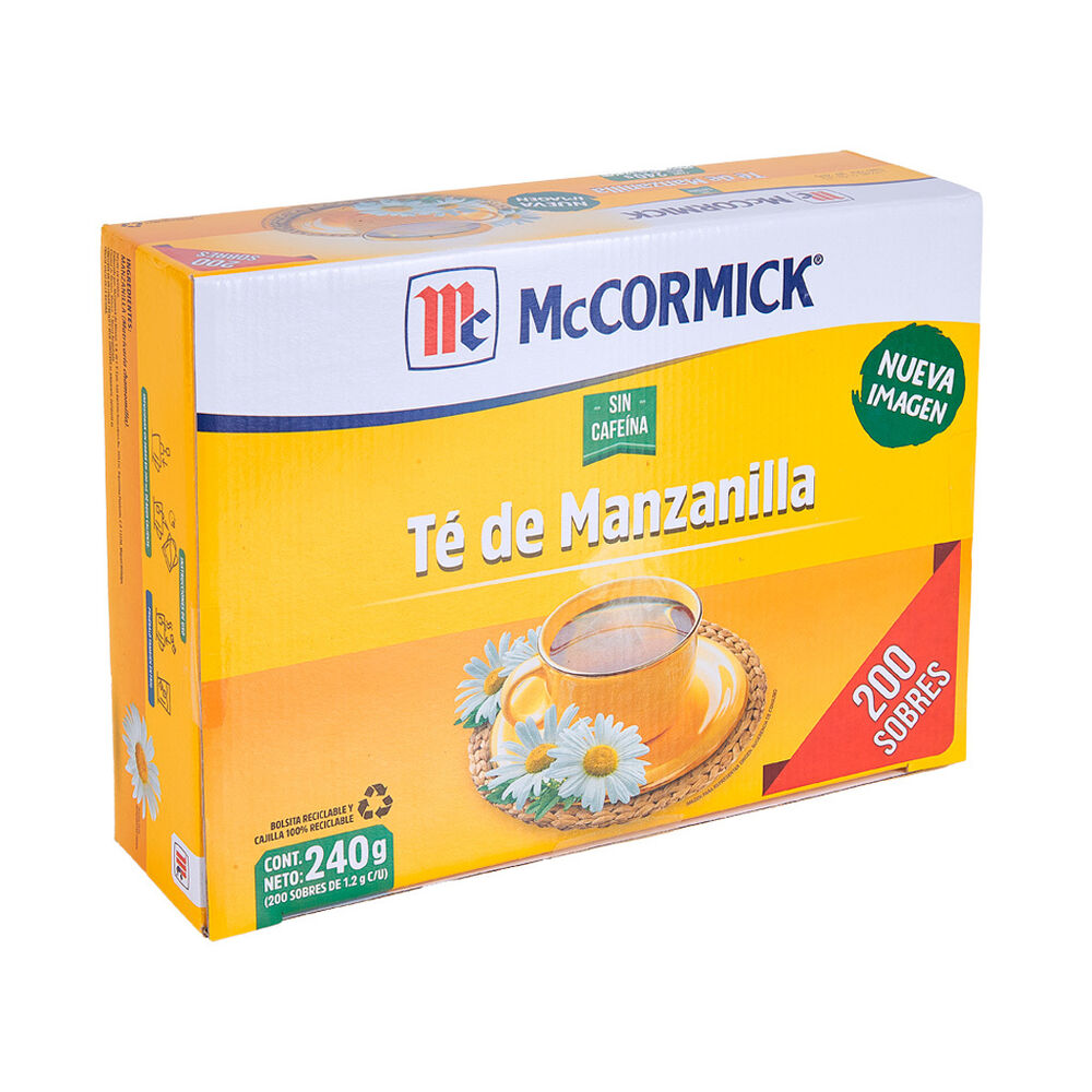 T&eacute; de Manzanilla McCormick  200 sobres image number 2