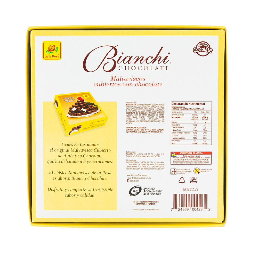Malvavisco De La Rosa Chocolate 350 Gr image number 1