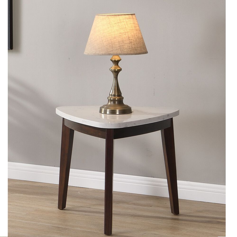 Mesa lateral triangular de cuarzo HOMELEGANCE image number 1