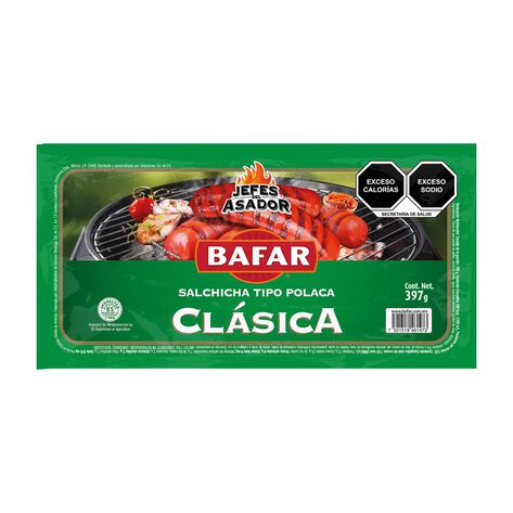Salchicha Polaca Cerdo Bafar 397 Gr