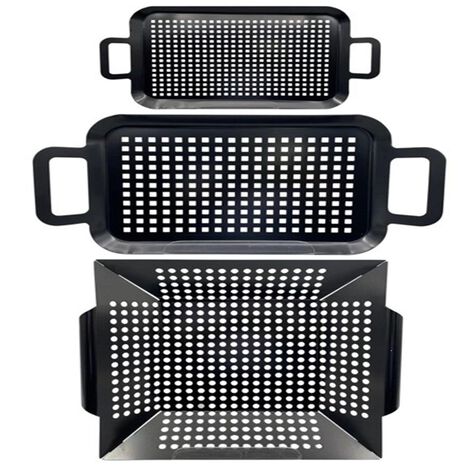 BANDEJAS P/ASADOR ACERO INOXIDABLE 3 PZA