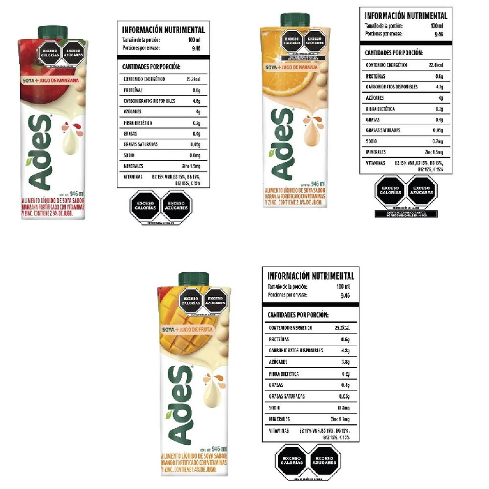 Jugo Surtido Ades 4/946 ml image number 2