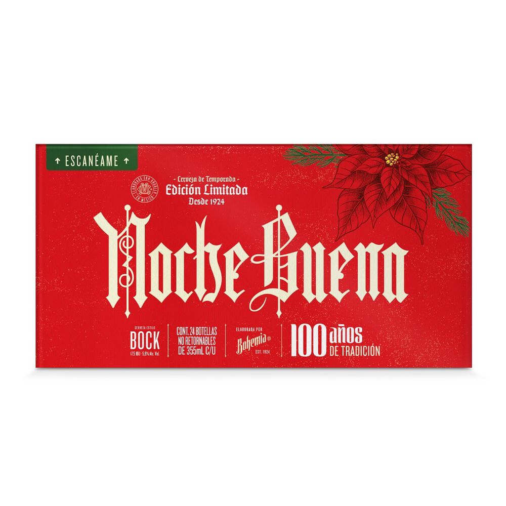 Cerveza &Aacute;mbar Noche Buena 24/355 ml image number 1