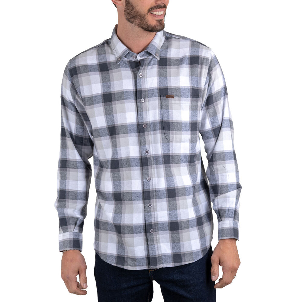 Camisa de Franela Manga Larga Cuadros Gris EG Lee image number 1