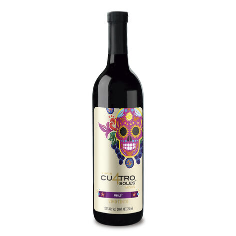 Vino Tinto Merlot Cuatro Soles 750 ml