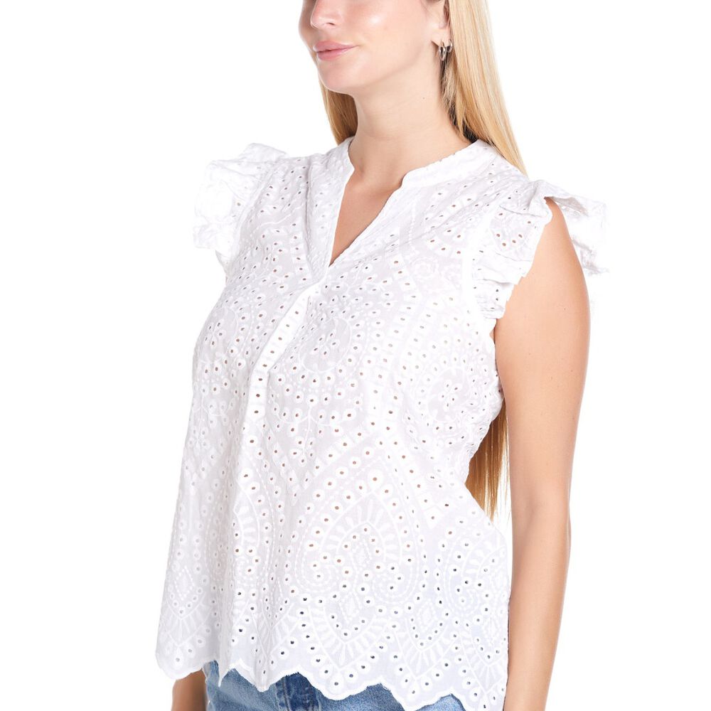 Blusa Tipo Croch&eacute; Blanco talla G Ann Miller image number 2