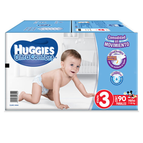 Pa&ntilde;al Etapa 3 Ni&ntilde;o Huggies UltraConfort 3/30 pzas