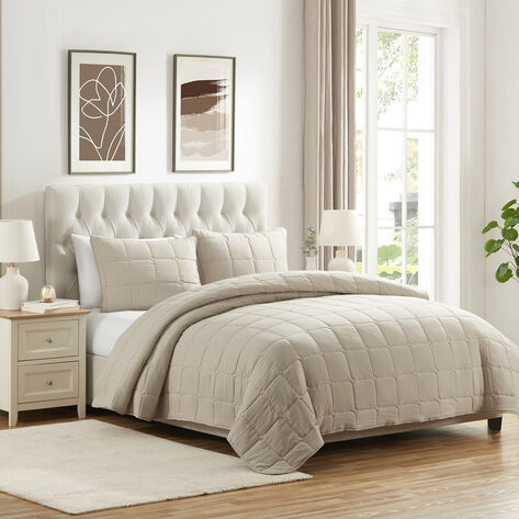 Quilt Set 3pzas King Dream Home