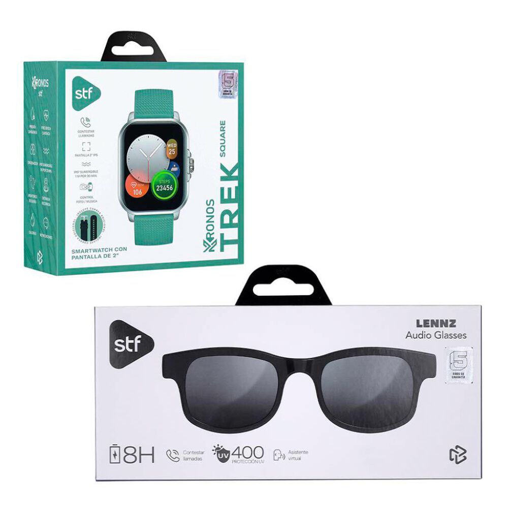 Combo Lennz + Reloj Inteligente Kronos Trek Square STF Verde image number 1